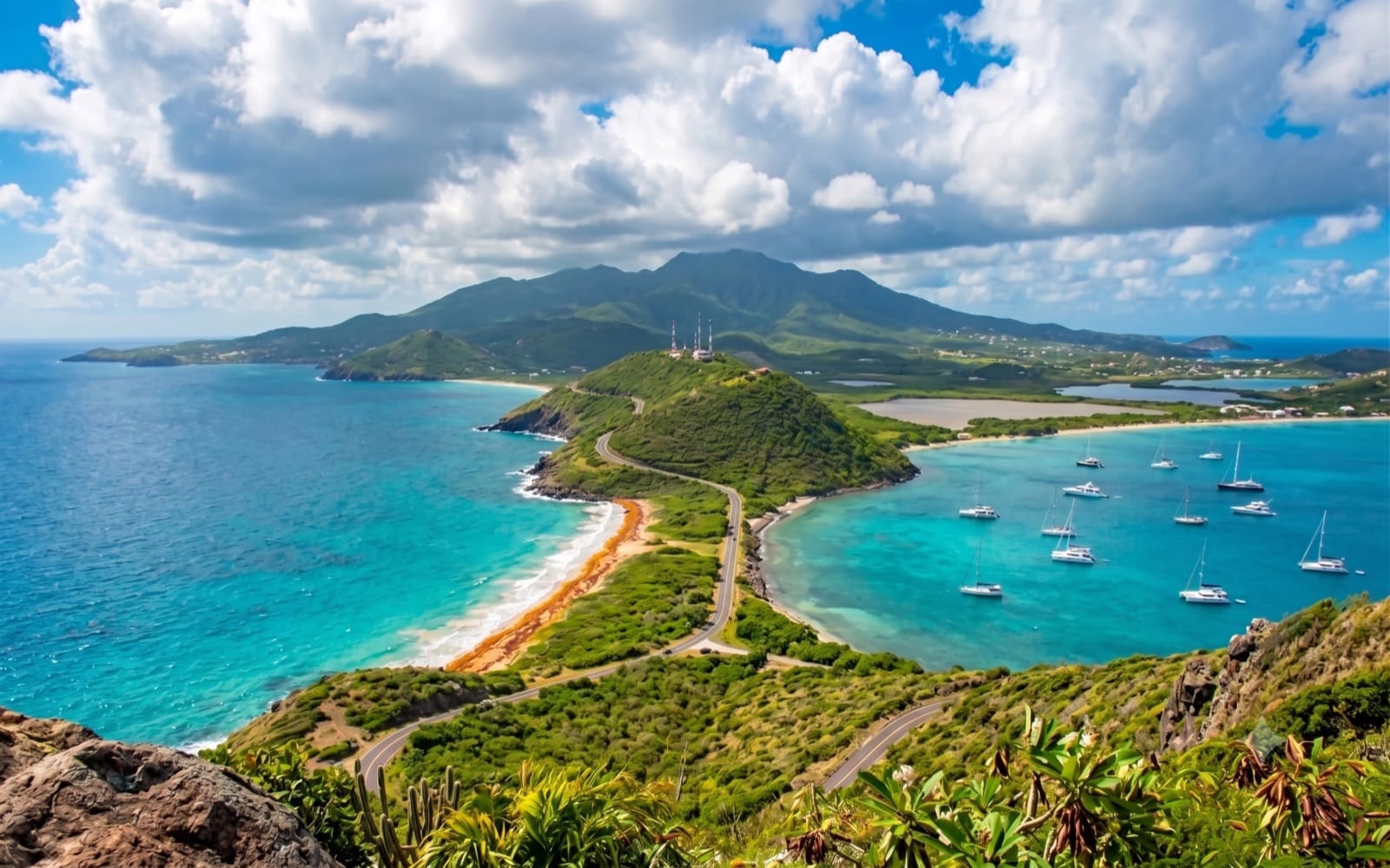 View from Timothy Hill over the peninsula between two seas