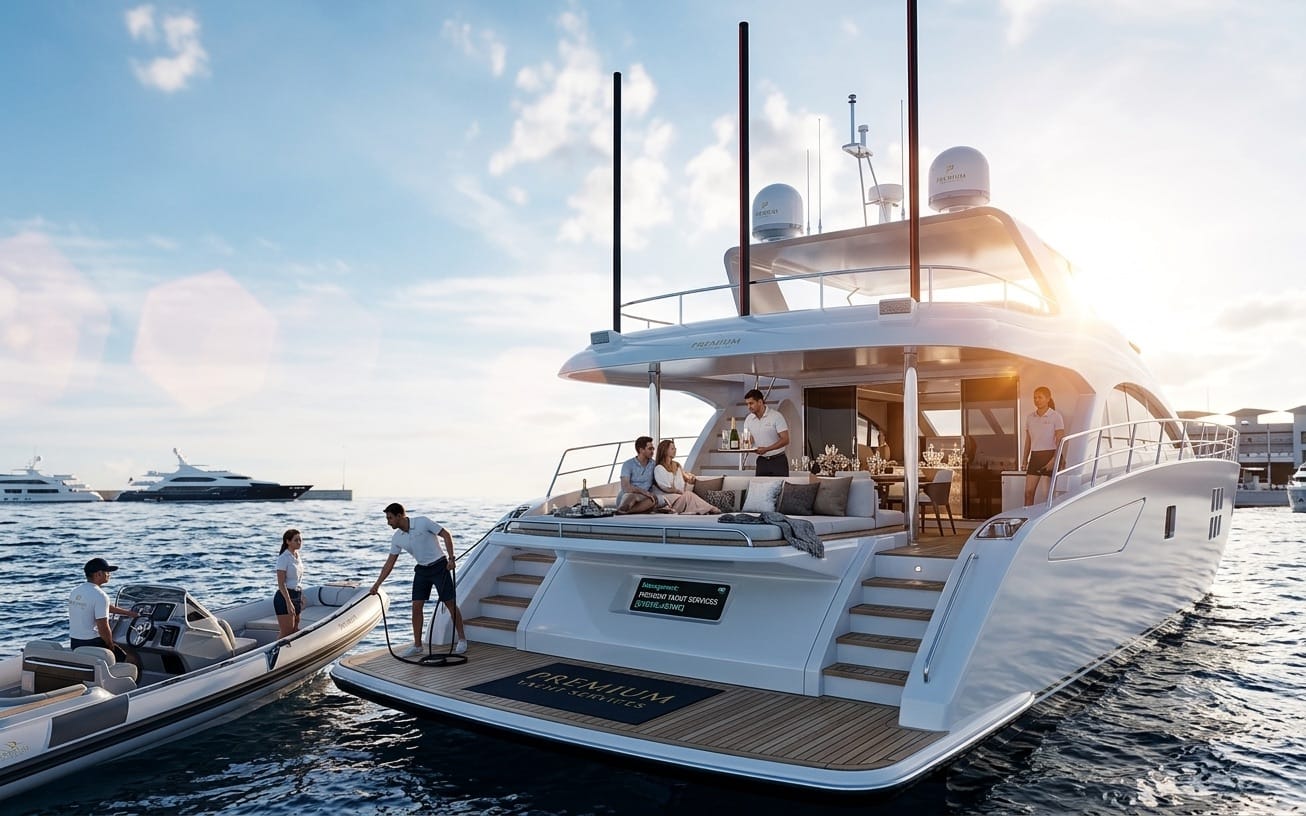 Private yacht under way near Basseterre